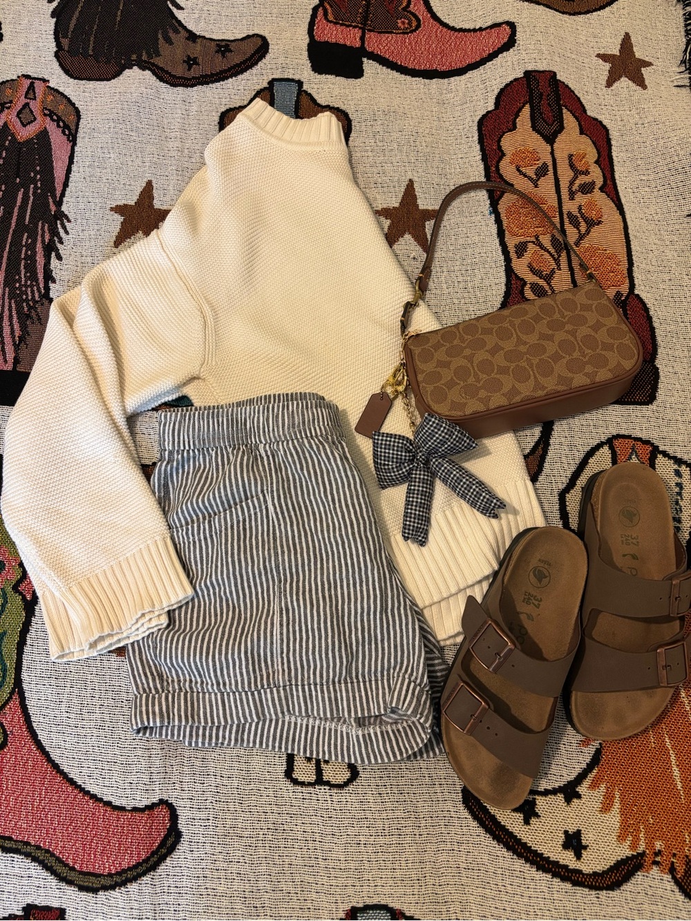 Old Navy Striped Linen Blend Shorts